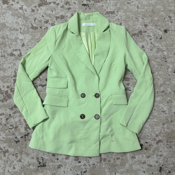 ASTR The Label Zodiac Blazer Light Green | Size Small | Like New - Picture 2 of 6